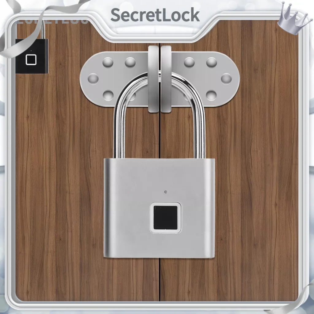 SecretLock Ổ Khóa Vân Tay Thông Minh Sạc USB IP56 Chống Trộm Nước Cho Tủ Kí Túc Xá