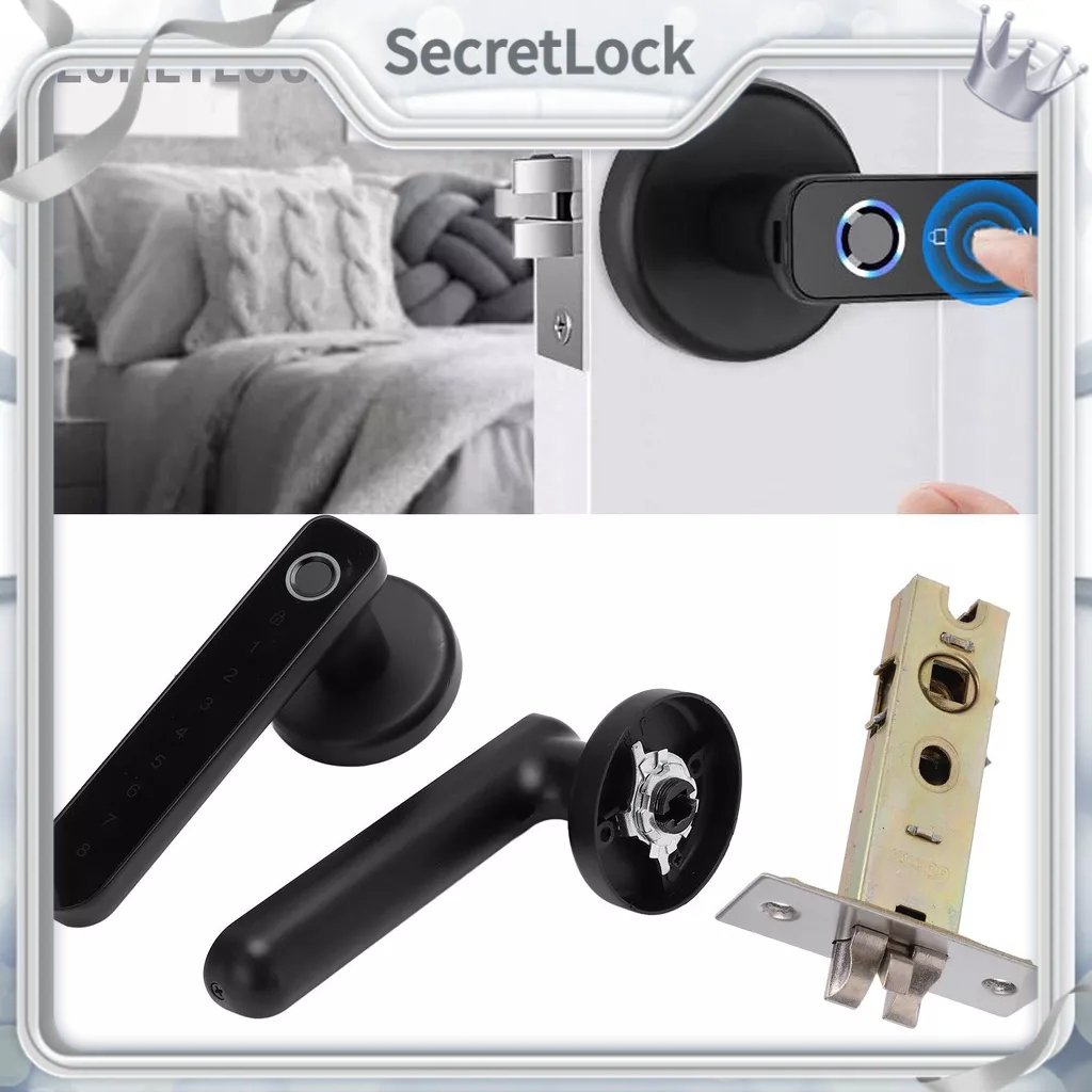 SecretLock Khóa thông minh Mở khóa từ xa Xi lanh an toàn Dễ dàng cài đặt Sạc USB mật khẩu vân tay cho văn phòng ngủ