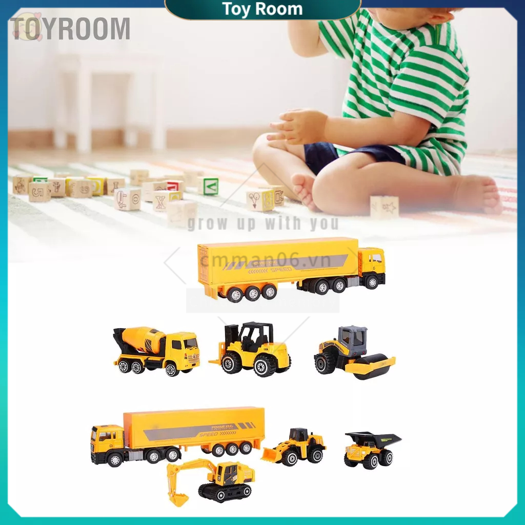 Có thể bán buôn Bộ Đồ Chơi Xe Container Bằng Hợp Kim Tỉ Lệ 1: 58 Cho Bé ToyRoom Hàng giao ngay