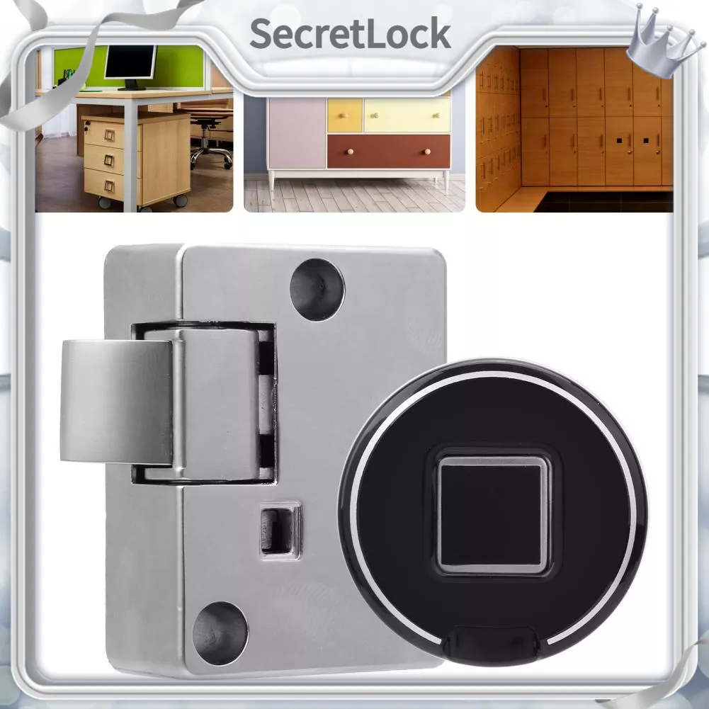 SecretLock Bộ khóa tủ bằng vân tay Khóa sinh trắc học không dùng chìa Chống trộm Cảnh báo pin yếu USB có thể sạc lại
