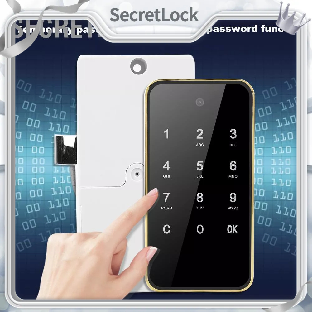 SecretLock Khóa mật khẩu điện tử Màn hình cảm ứng kỹ thuật số thông minh không cần chìa khóa cho tủ đựng hồ sơ Phòng xông hơi khô