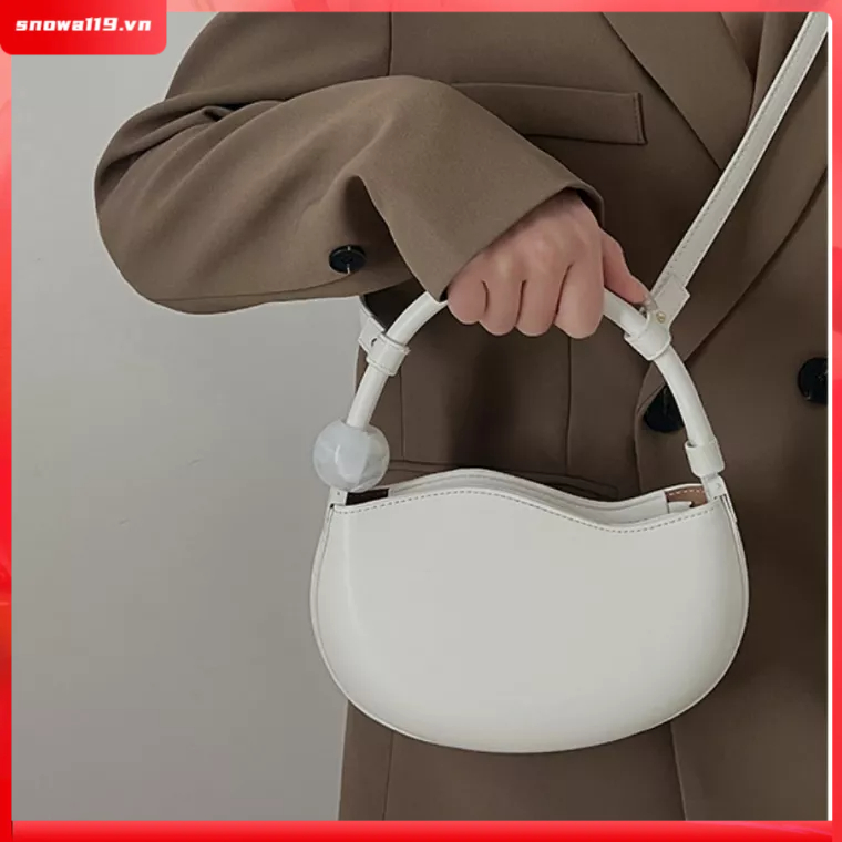 Có hàng sẵn Casual Bags Túi đeo vai nữ nhỏ PU thời trang chống thấm nước tinh tế cho mùa hè