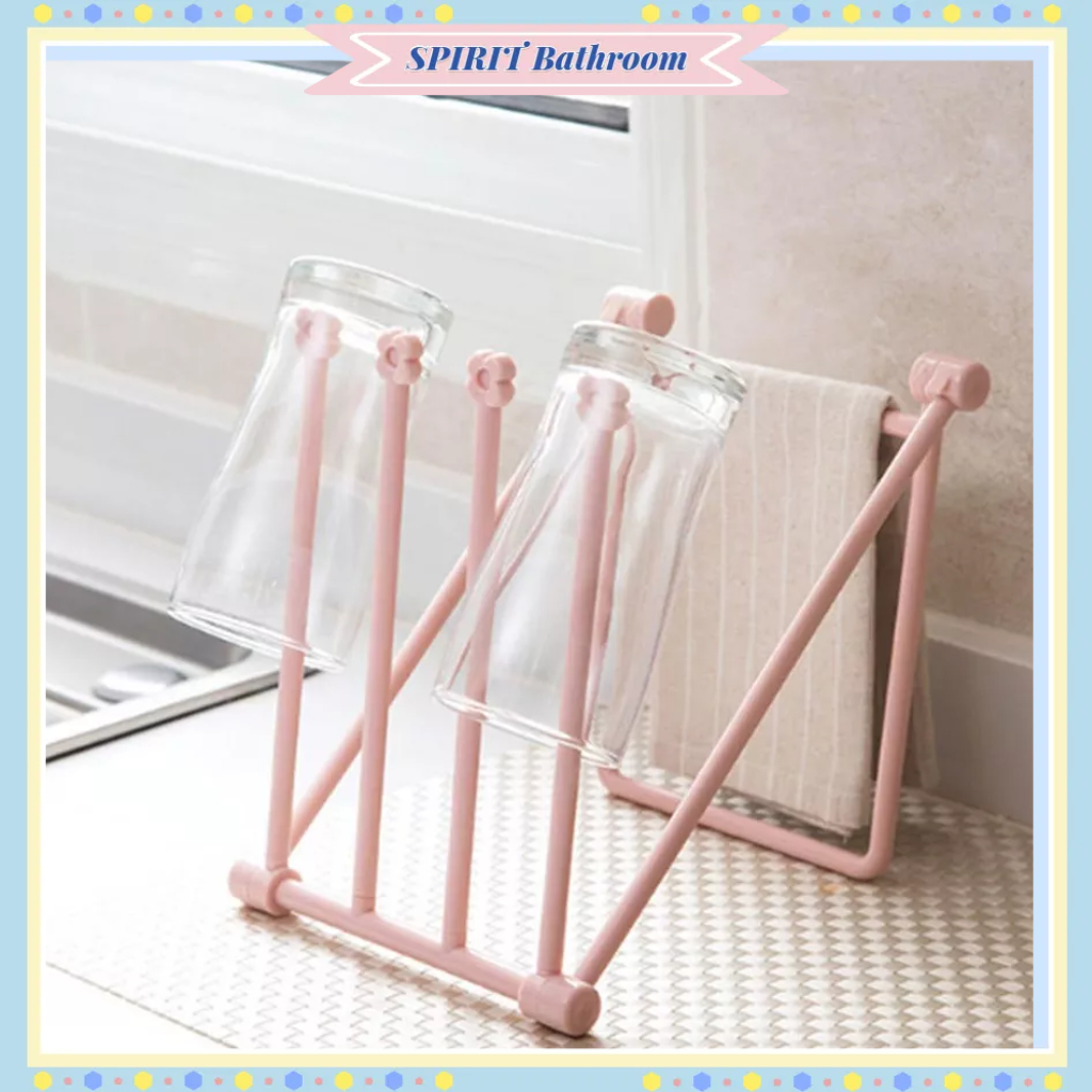 SPIRIT Bathroom Mặt bàn Khăn lau bát đĩa Giá phơi 4 cánh tay Gấp dọc treo khăn Món ăn Rag Lưu trữ đỡ cho nhà bếp