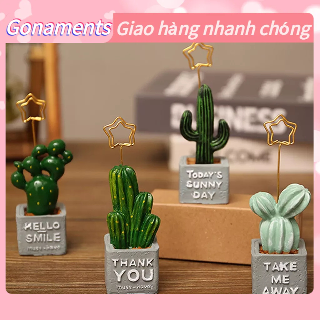 Gonaments 4 Bàn Làm Việc Hình Giá Đỡ Hoạt Nồi Nhựa Ảnh Để Kẹp Tin Nhắn Ghi Nhớ Trang Trí Nhà Văn Phòng