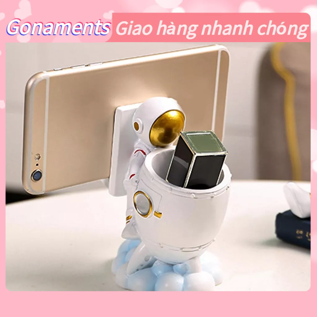 Gonaments Đa Năng Bút Độc Đáo Hình Phi Hành Gia Giá Đỡ Điện Thoại Vật Trang Trí Cho Đình Phòng Học Văn