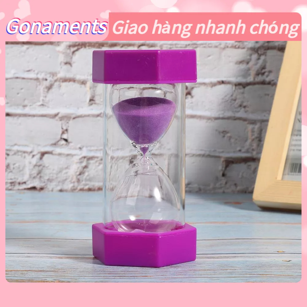Gonaments Đồng hồ cát di động cho trẻ em Văn phòng tại nhà Sandglass Quà tặng hẹn giờ (Tím 10 phút)