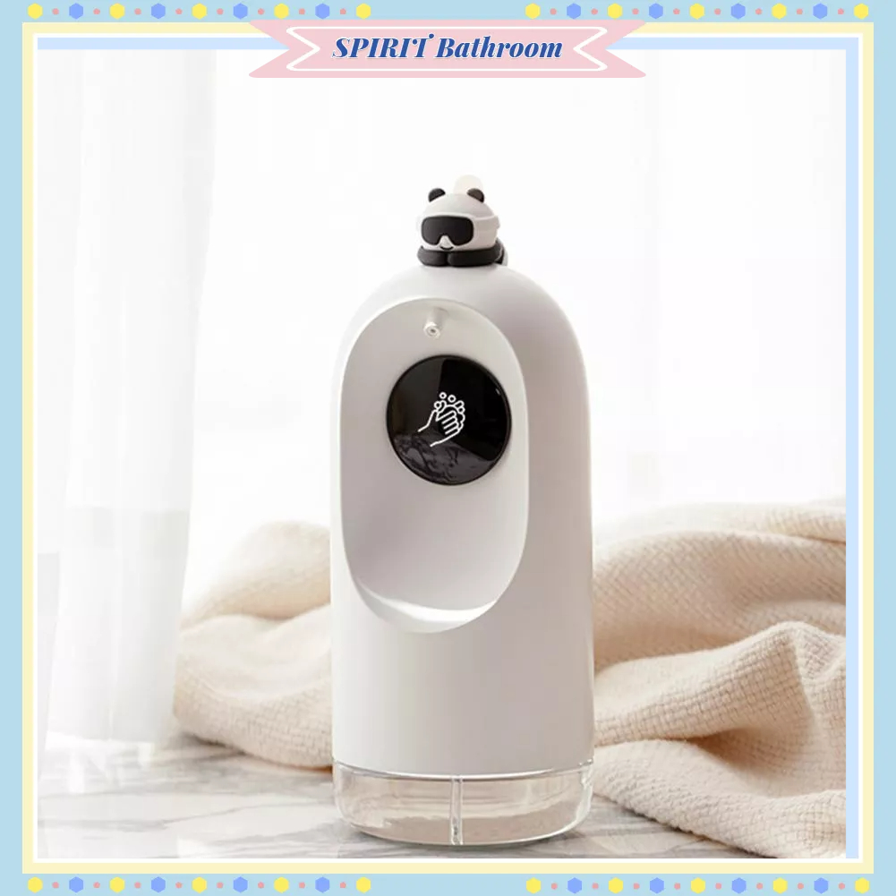 SPIRIT Bathroom Hộp đựng xà phòng tạo bọt tự động Gấu dễ thương Phong cách đơn giản Cảm biến thông minh rửa tay không chạm