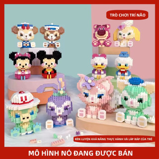 ĐỒ CHƠI LẮP RÁPKhối xây dựng xếp hình lắp ráp trẻ em ngôi sao sương dâu gấu khối xây dựng hạt nhỏ/Đồ Chơi/gấu dâu lắp ráp