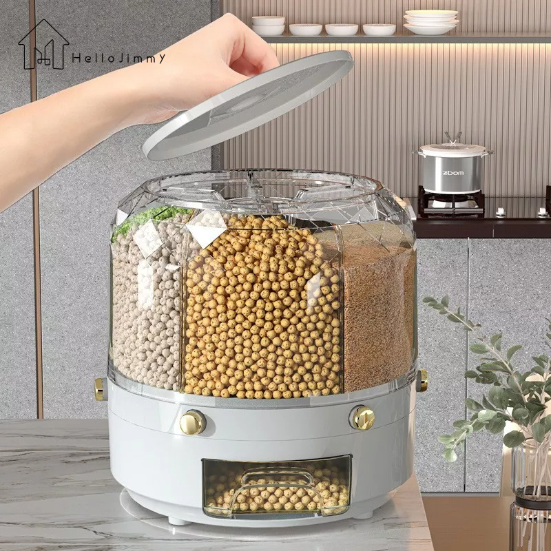 JJT Thùng Đựng Hạt Gạo Đa Năng Chống Côn Trùng Và Chống Ẩm Mốc Có Thể Xoay Được