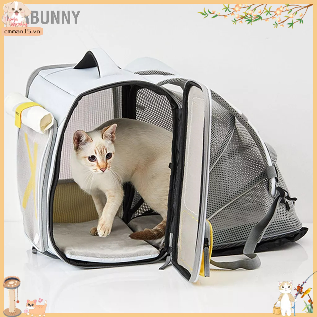 Mrbunny Túi đựng ba lô cho mèo có thể mở rộng du lịch thú cưng gập lại thoáng khí dành chó vừa và nhỏ