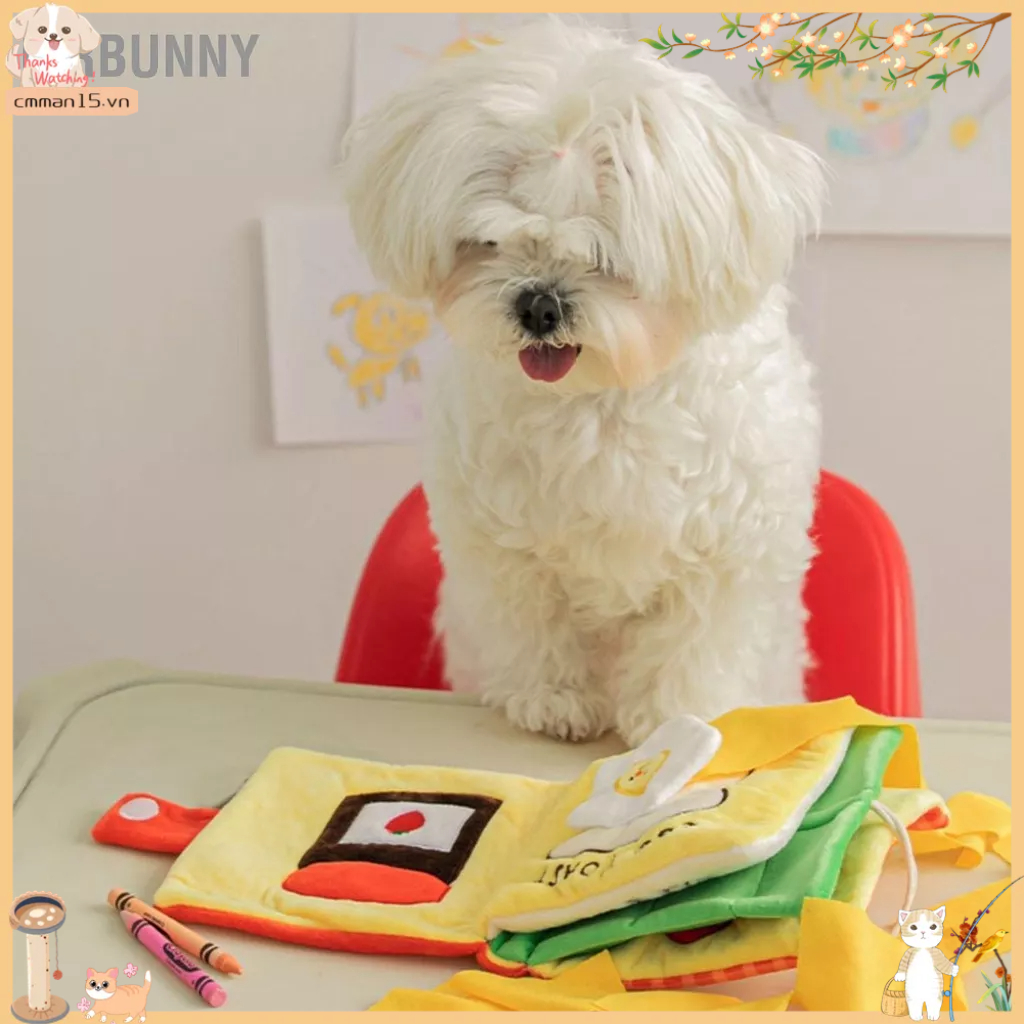 Mrbunny Chó Sang Trọng Sách Đồ Chơi Có Tiếng kêu Dễ Thương Điều Trị Pha Chế Tìm Thức Ăn Cho Thú Cưng Tương Tác