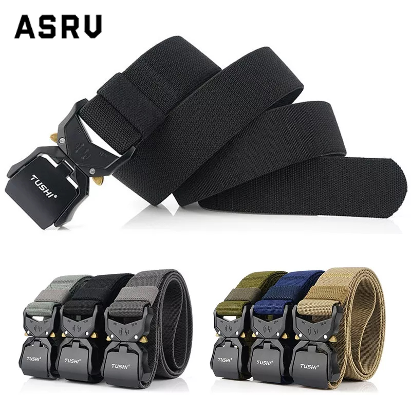ASRV Thắt Lưng Nylon Khóa Nhôm 3.8cm Tháo Gỡ Nhanh Phong Cách Chiến Thuật Cho Nam