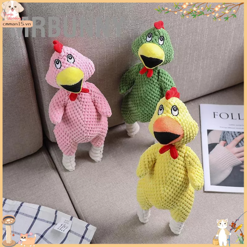Phổ biến Đồ chơi cho chó kêu cót két Làm sạch răng tương tác Hình con gà nhồi bông Cún nhai lớn