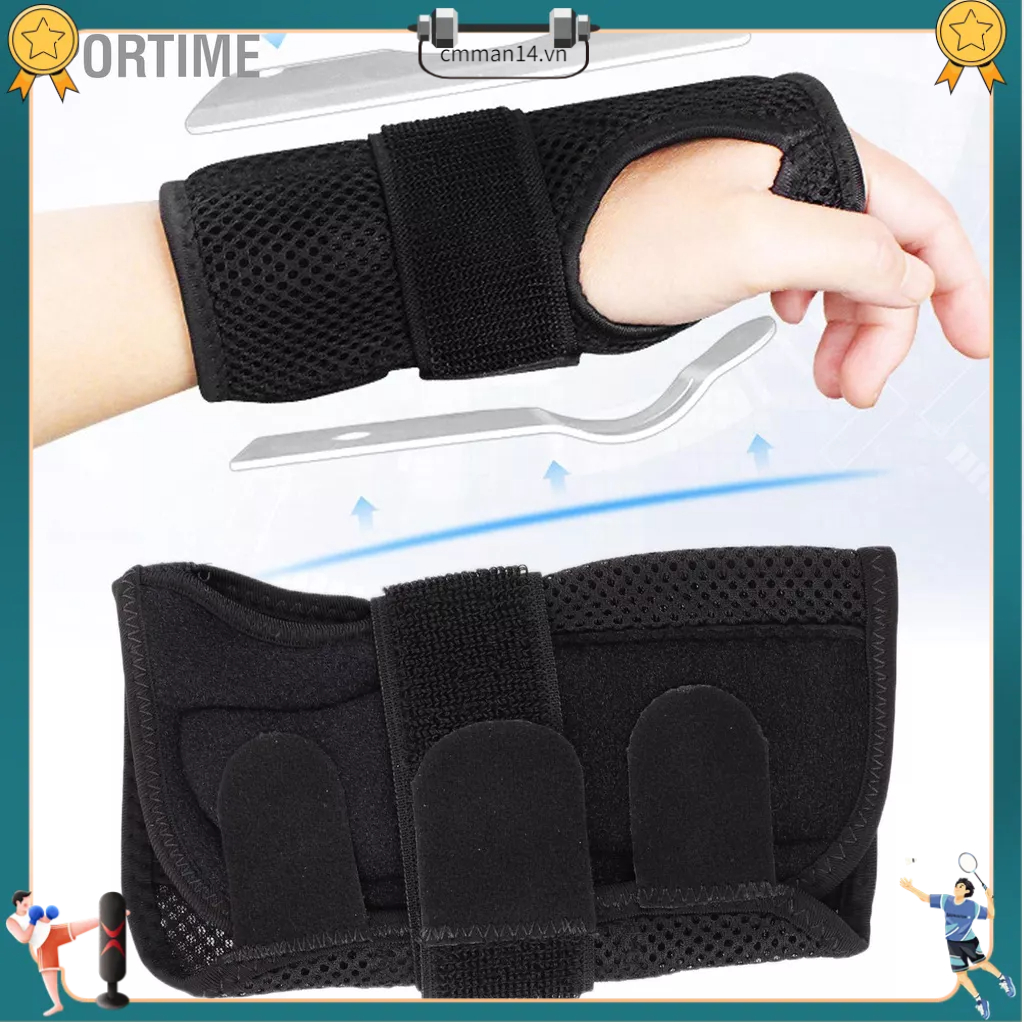 Sportime Nẹp cổ tay Băng cố định gãy xương bong gân thoáng khí Dây đeo để lắp phải