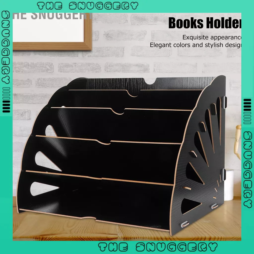 The Snuggery Giá lưu trữ MultiSlot bằng gỗ Đồ dùng văn phòng Tổ chức tệp máy tính để bàn cho tại nhà