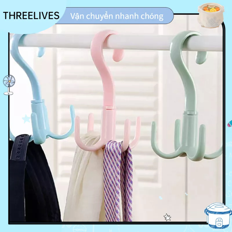 Móc Treo Túi Xách Đa Năng Có Thể Xoay Tiện Dụng Cho Phòng Ngủ(Lắm)THREELIVES