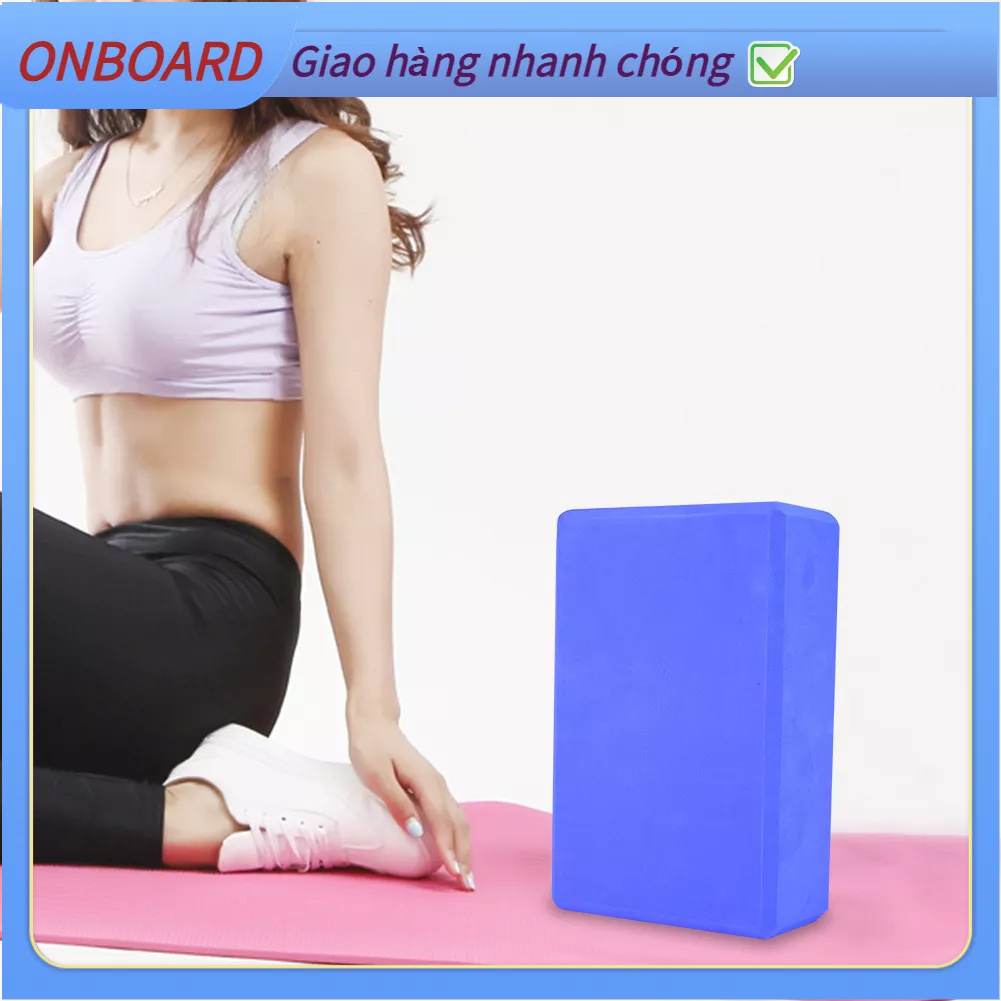 Gạch tập yoga 120g cục gạch block yoga in Hoa dùng trên thảm tập yoga tạo hiệu quả cao tại nhà và phòng tập, Yoga Block OnBoard A.