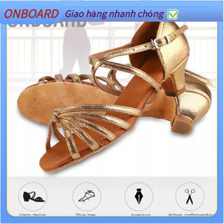 * giày khiêu vũ dance sport người lớn, giày nhảy cao gót latin hiện đại onboard m.
