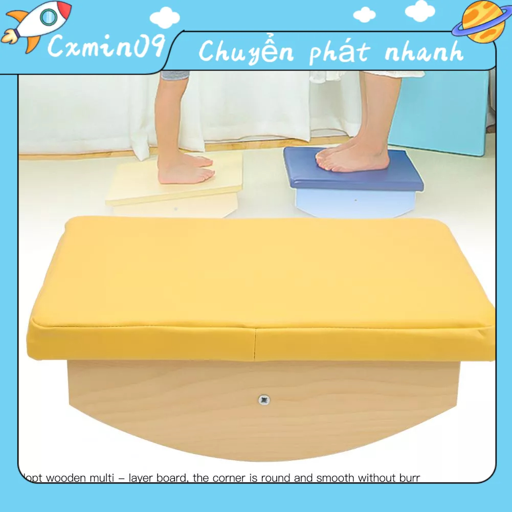 Ván bập bênh, Ván gỗ rèn luyện thăng bằng, ván bập bênh cho bé Thăng bằng Đứng Huấn luyện Giác quan Tích hợp Bập bênh Đồ chơi Vật lý cho Trẻ em Cxmin09