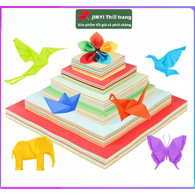 Set 100 Tấm (15 * 15cm) Origami Nhiều Màu Sắc