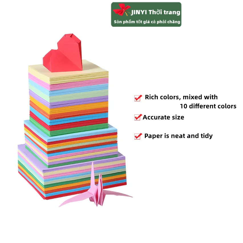 Set 100 Tấm (15 * 15cm) Origami Nhiều Màu Sắc