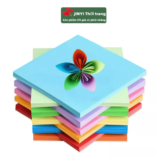 Set 100 Tấm (15 * 15cm) Origami Nhiều Màu Sắc