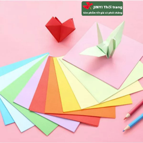 Set 100 Tấm (15 * 15cm) Origami Nhiều Màu Sắc