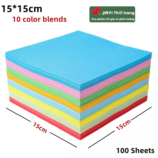 Set 100 Tấm (15 * 15cm) Origami Nhiều Màu Sắc
