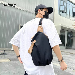 Túi đeo chéo ngực AOLANG vải canvas cỡ lớn phong cách Hàn Quốc thời trang dành cho nam và nữ