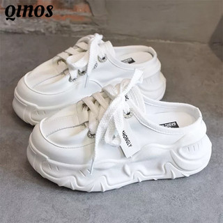 Qinos giày lười đế dày thời trang cho nữ
