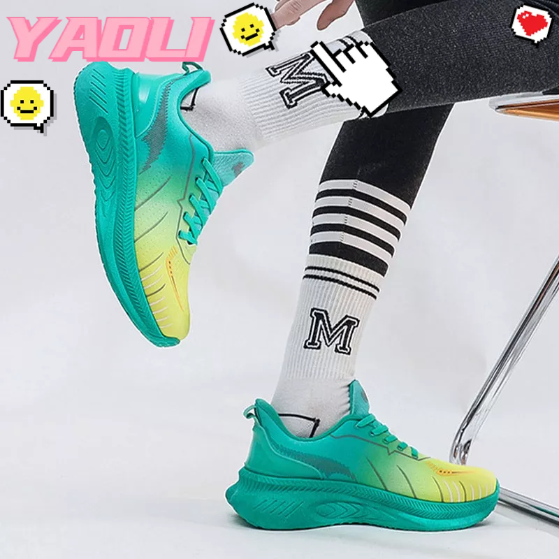 Giày Thể Thao Chạy Bộ Vải Dệt Thoáng Khí Chống Trượt Thời Trang Cho Nam Và Nữ