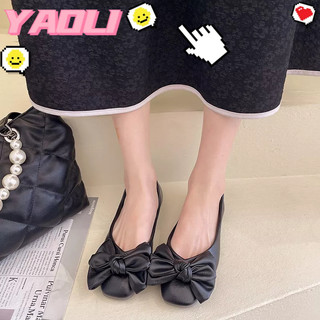 Giày búp bê đế mềm đính nơ thời trang cho nữ