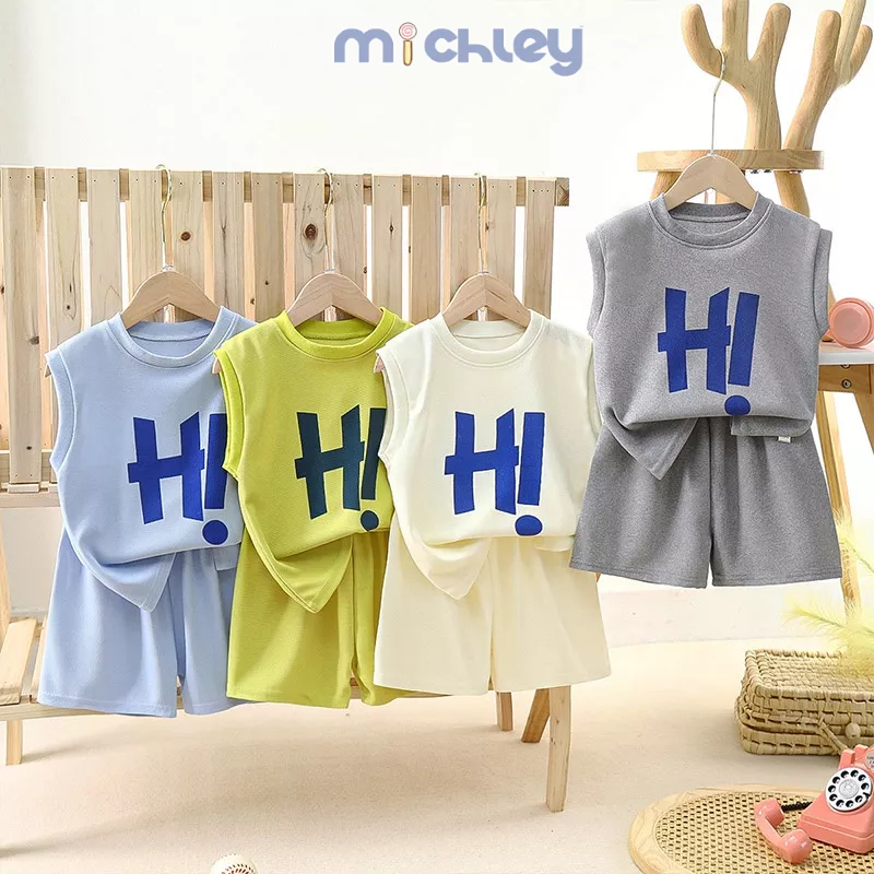 Bộ Quần Áo Không Tay Thoáng Khí Phong Cách Hàn Quốc Thời Trang Mùa Hè Mới Dành Cho Trẻ Em