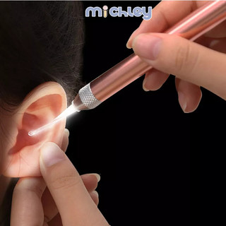 Dụng cụ lấy ráy tai có đèn MICHLEY chất liệu silicon tiện dụng dành cho người lớn và trẻ em