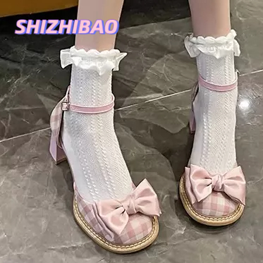 Xăng đan cao gót SHIZHIBAO đính nơ phong cách cổ điển cho nữ