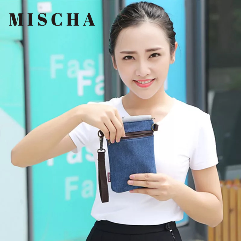 MISCHA Túi Xách Đeo Vai Vải Bạt In Hoạt Hình Sáng Tạo Thời Trang Nữ