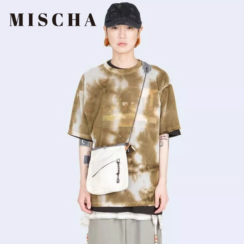 MISCHA Túi Đeo Vai Màu Trơn Chống Thấm Nước Thời Trang Cho Nam Và Nữ