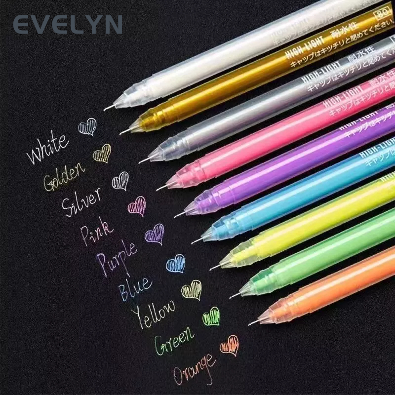 Bút Mực gel Ngòi 0.6 Inch Màu Đen Dùng Vẽ Tranh DIY Cho Học Sinh