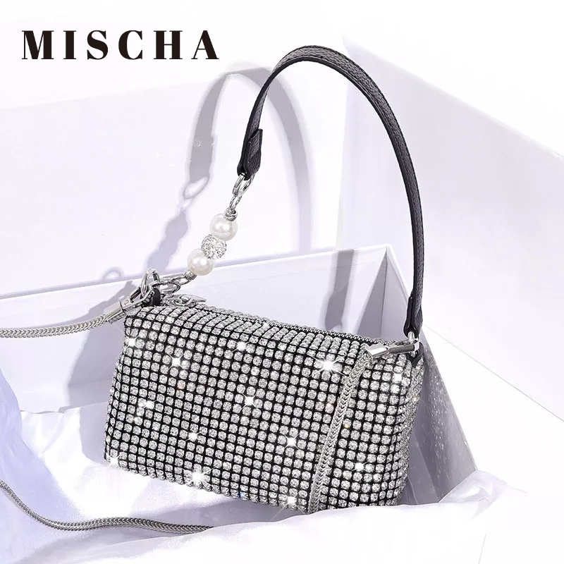MISCHA Túi Đeo Chéo Đính Đá Lấp Lánh Sang Trọng Dành Cho Nữ