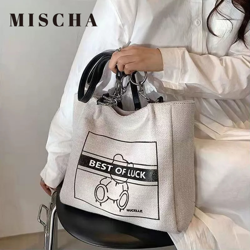 MISCHA Túi Xách Cỡ Lớn Thiết Kế Đơn Giản Thời Trang Cho Nữ