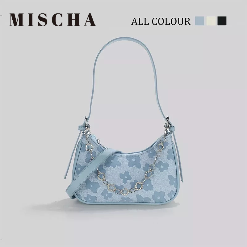 MISCHA Túi Đeo Vai Vải jacquard Thiết Kế Dễ Thương Thời Trang Cao Cấp Dành Cho Bạn Nữ