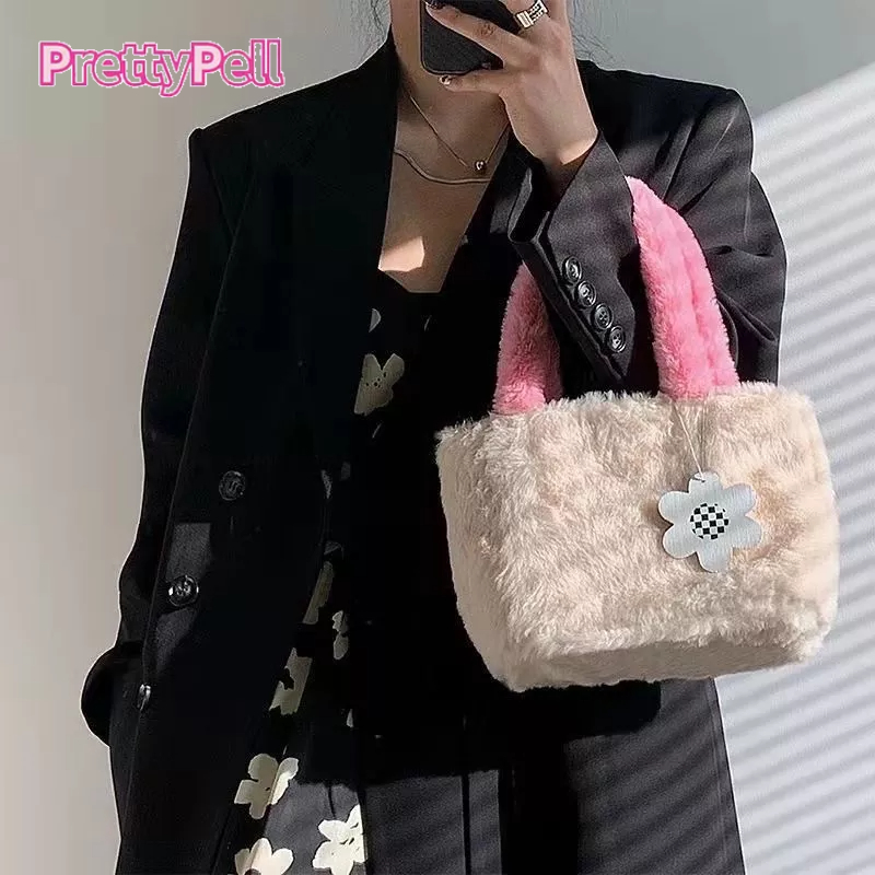 CHIC JOY♥Túi tote sang trọng màu sắc tương phản dễ thương cho nữ