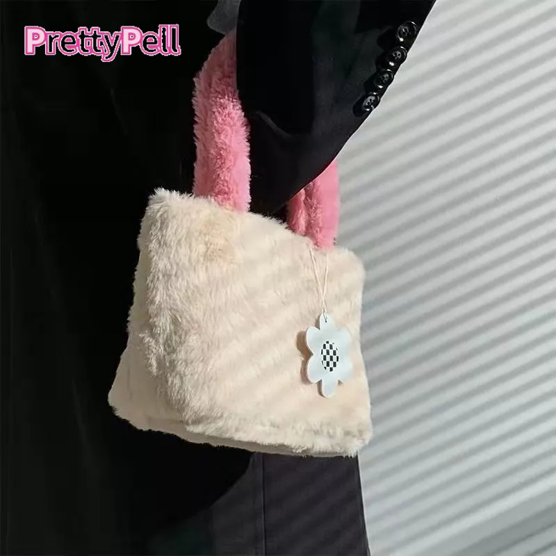 CHIC JOY♥Túi tote sang trọng màu sắc tương phản dễ thương cho nữ