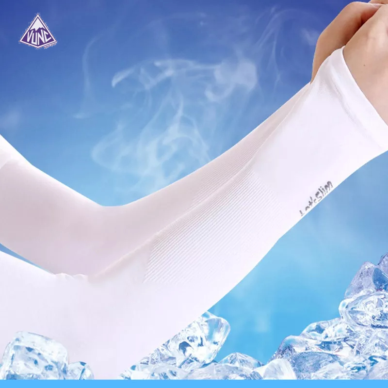 Găng Tay Chống Nắng Tia Cực Tím Vải Lụa Lạnh Bảo Vệ Cánh Tay Chống Tia Cực Tím Mùa Hè Cho Hoạt Động Ngoài Trời Vucmen
