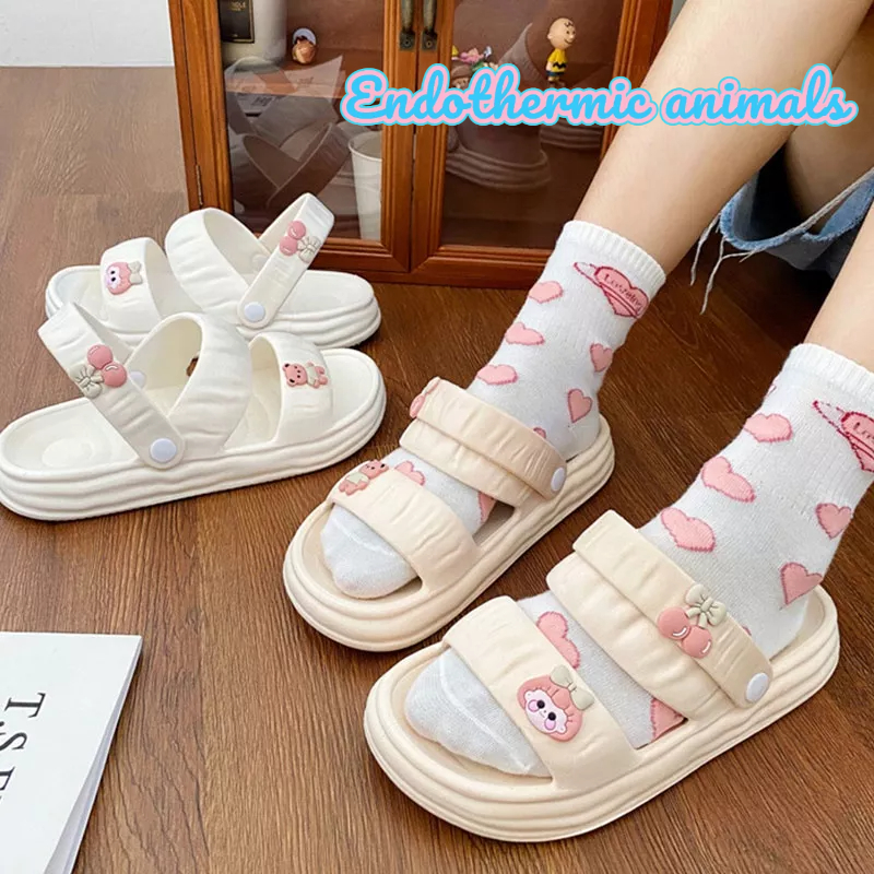 Dép Đi Trong Nhà Đế Dày Mềm Mại Chống Trượt Họa Tiết Hoạt Hình Dễ Thương