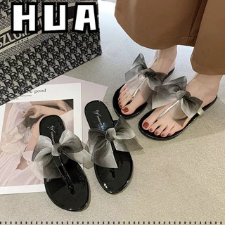 Dép đi biển đính nơ phong cách hàn quốc mới cho nữ
