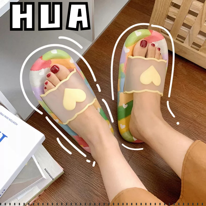Dép Đi Trong Nhà Đế Mềm Chống Trượt Họa Tiết Trái Tim Xinh Xắn Cho Bé Gái