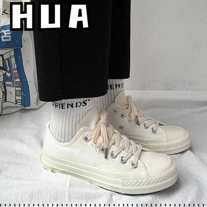 Giày Vải canvas Cổ Cao Đế Bằng Phong Cách Hàn Quốc Thời Trang Mới Dành Cho Bạn Nữ Sinh