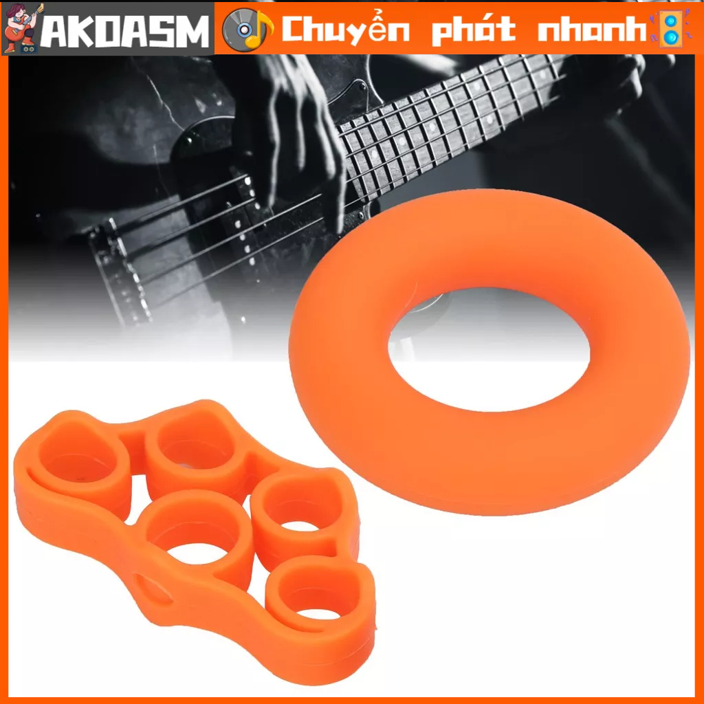 AKOASM 2 Chiếc Dụng Cụ Tập Luyện Ngón Tay Cơ Cáng Silicone Cho Nhạc Sĩ Guitarist