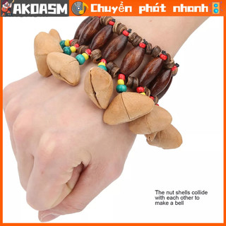 Vòng đeo tay trống Châu Phi Làm bằng Nut Shell Đồ dùng cho nhạc cụ gõ Bộ AKOASM